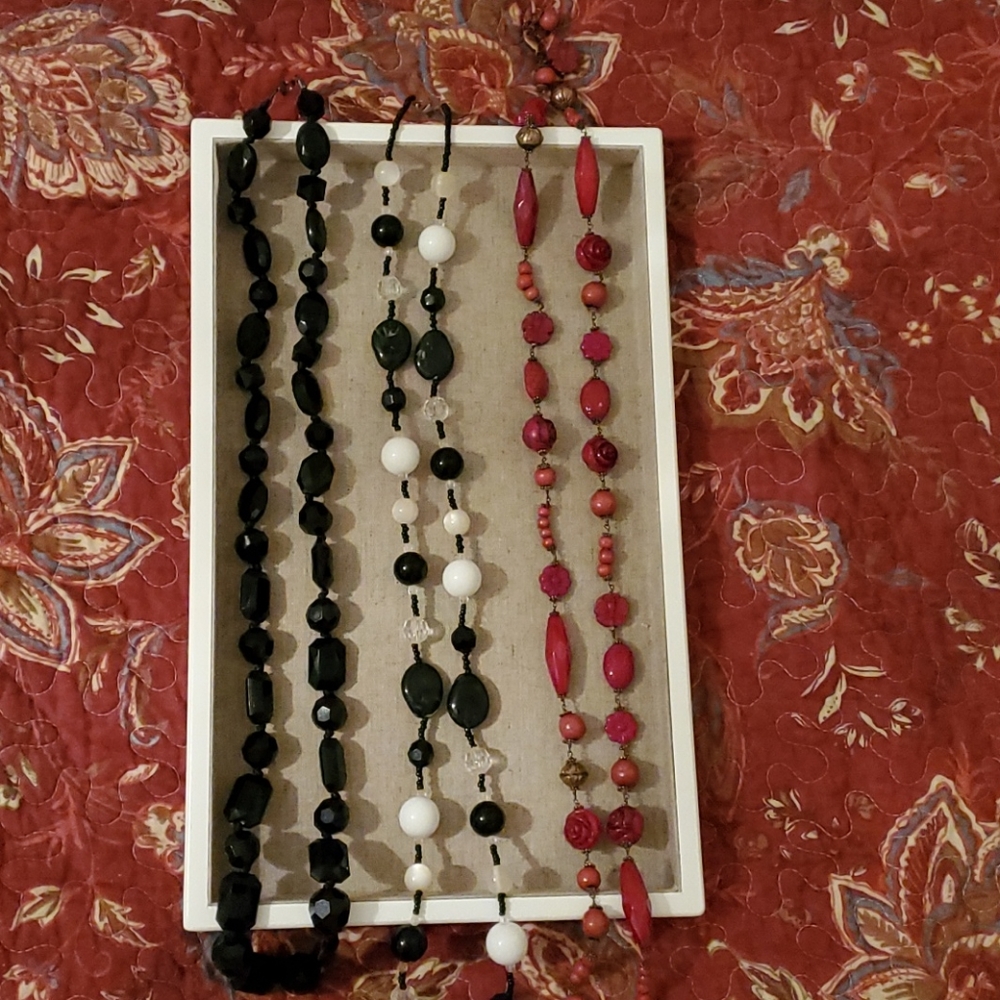 Three long necklaces
